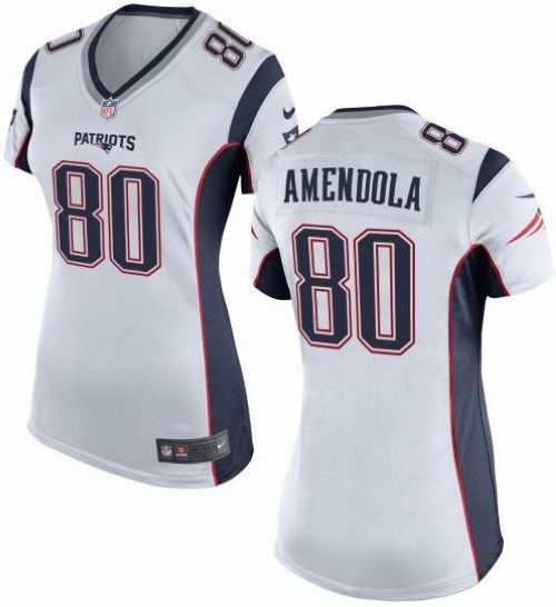  Patriots #80 Danny Amendola White Women's Stitched NFL New Elite Jersey
