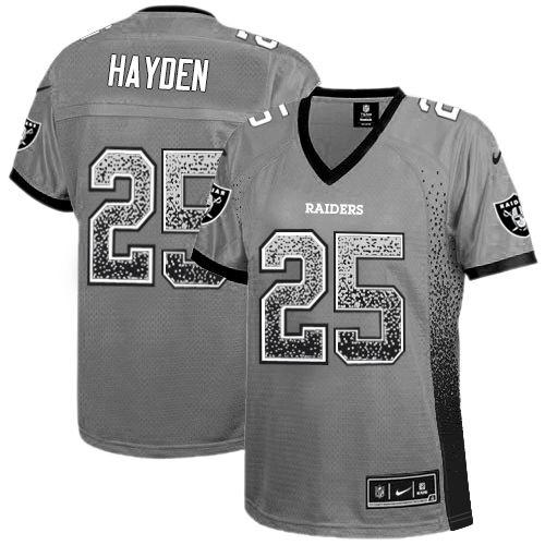 ايفون ١١بنفسجي Real Nike Raiders #25 D.J.Hayden Grey Women's Stitched NFL Elite ... ايفون ١١بنفسجي