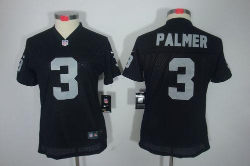  Raiders #3 Carson Palmer Black Team Color Women's Stitched NFL Limited Jersey