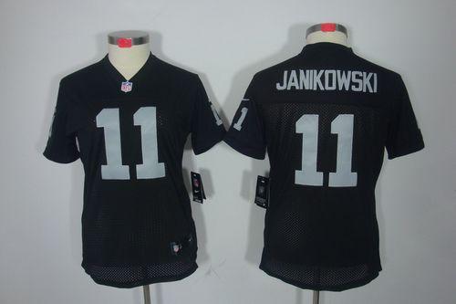  Raiders #11 Sebastian Janikowski Black Team Color Women's Stitched NFL Limited Jersey