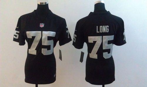  Raiders #75 Howie Long Black Team Color Women's Stitched NFL Elite Jersey