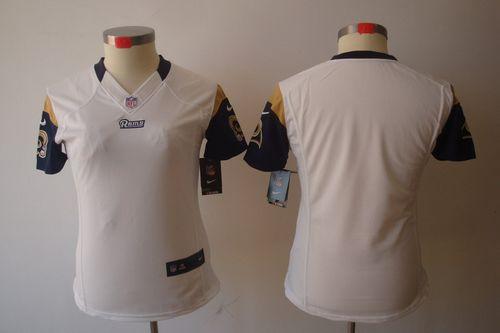  Rams Blank White Women's Stitched NFL Limited Jersey