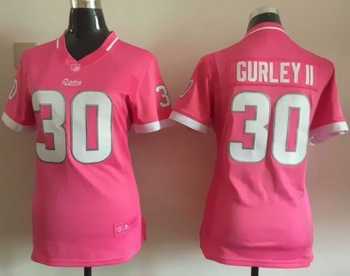  Rams #30 Todd Gurley Pink Women's Stitched NFL Elite Bubble Gum Jersey