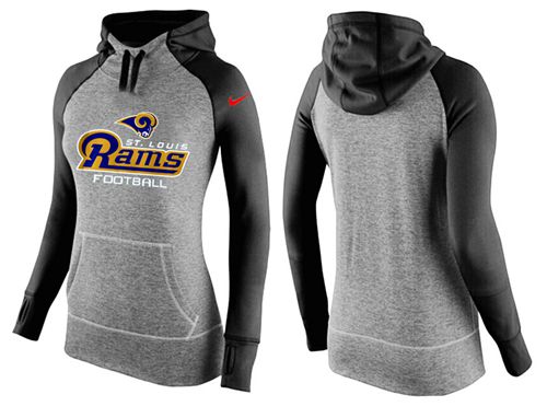 Women's  St.Louis Rams Performance Hoodie Grey & Black