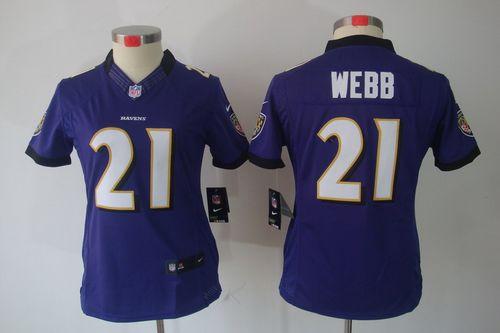  Ravens #21 Lardarius Webb Purple Team Color Women's Stitched NFL Limited Jersey