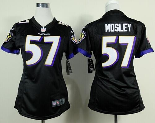  Ravens #57 C.J. Mosley Black Alternate Women's Stitched NFL New Elite Jersey