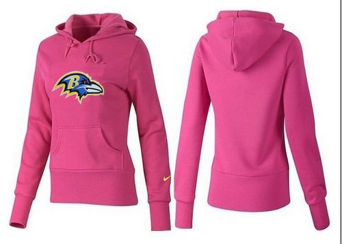 Women's Baltimore Ravens Logo Pullover Hoodie Pink