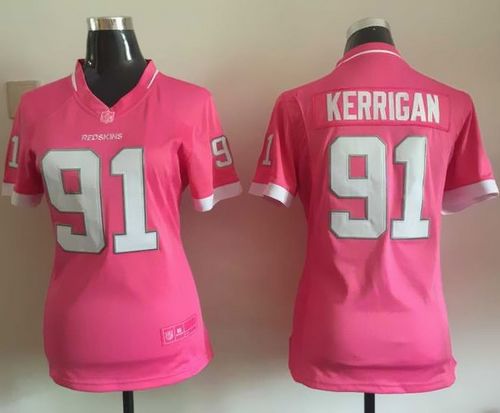  Redskins #91 Ryan Kerrigan Pink Women's Stitched NFL Elite Bubble Gum Jersey