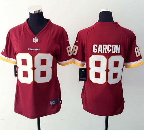  Redskins #88 Pierre Garcon Burgundy Red Team Color Women's Stitched NFL Elite Jersey