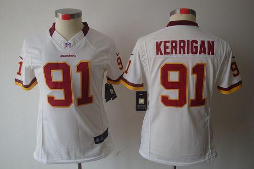  Redskins #91 Ryan Kerrigan White Women's Stitched NFL Limited Jersey