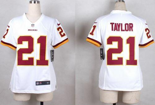  Redskins #21 Sean Taylor White Women's Stitched NFL Elite Jersey