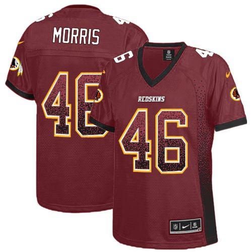  Redskins #46 Alfred Morris Burgundy Red Team Color Women's Stitched NFL Elite Drift Fashion Jersey