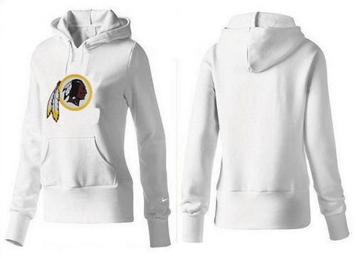 Women's Washington Redskins Logo Pullover Hoodie White