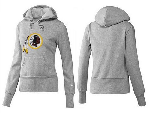 Women's Washington Redskins Logo Pullover Hoodie Grey