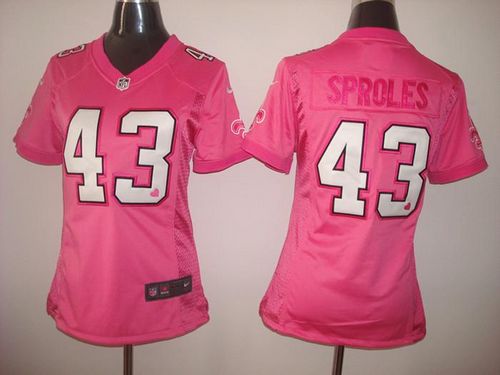  Saints #43 Darren Sproles Pink New Women's Be Luv'd Stitched NFL Elite Jersey