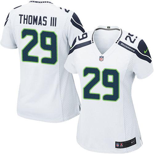  Seahawks #29 Earl Thomas III White Women's Stitched NFL Elite Jersey