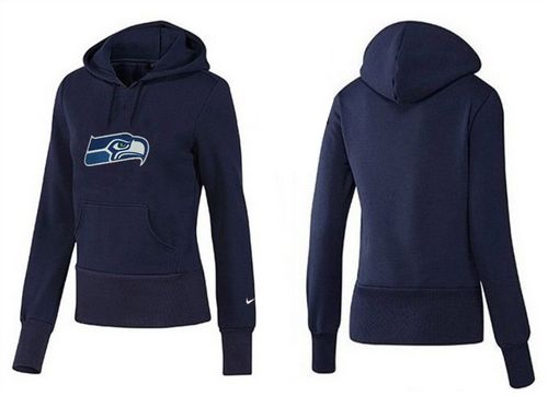 Women's Seattle Seahawks Logo Pullover Hoodie Blue