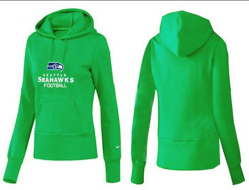 Women's Seattle Seahawks Authentic Logo Pullover Hoodie Green