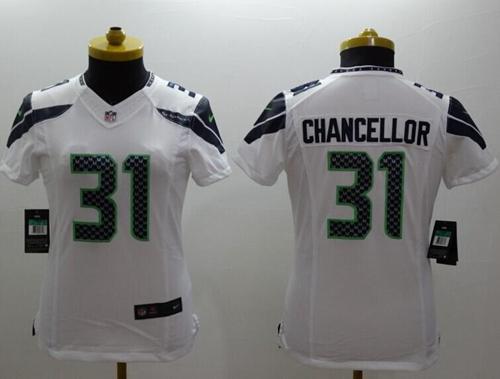  Seahawks #31 Kam Chancellor White Women's Stitched NFL Limited Jersey