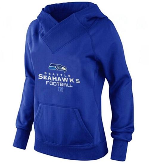 Women's Seattle Seahawks Big & Tall Critical Victory Pullover Hoodie Blue