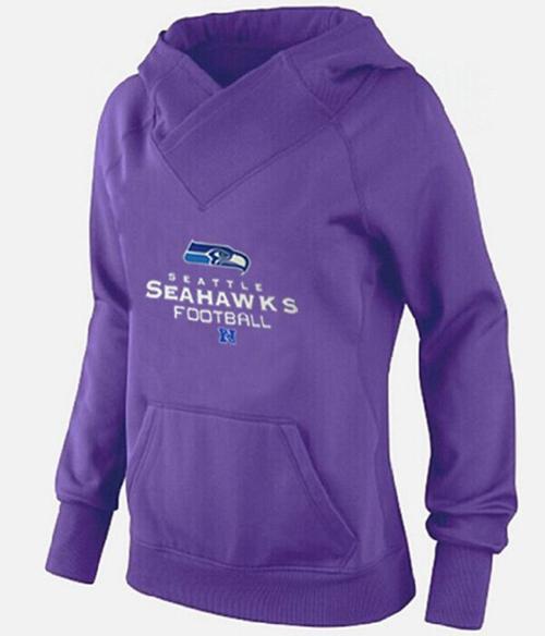 Women's Seattle Seahawks Big & Tall Critical Victory Pullover Hoodie purple