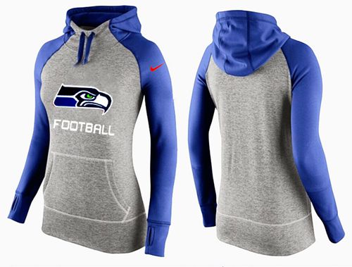 Women's  Seattle Seahawks Performance Hoodie Grey & Blue