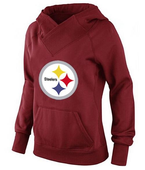 Women's Pittsburgh Steelers Logo Hoodie Red