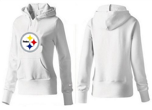 Women's Pittsburgh Steelers Logo Pullover Hoodie White