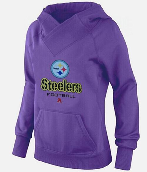 Women's Pittsburgh Steelers Big & Tall Critical Victory Pullover Hoodie purple