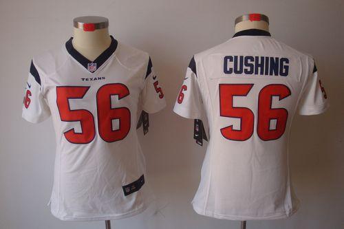  Texans #56 Brian Cushing White Women's Stitched NFL Limited Jersey