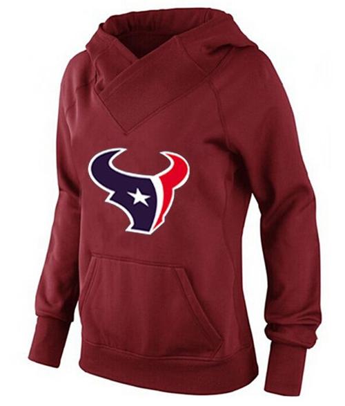 Women's Houston Texans Logo Pullover Hoodie Red