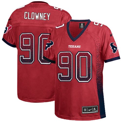  Texans #90 Jadeveon Clowney Red Alternate Women's Stitched NFL Elite Drift Fashion Jersey