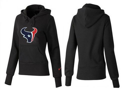 Women's Houston Texans Logo Pullover Hoodie Black