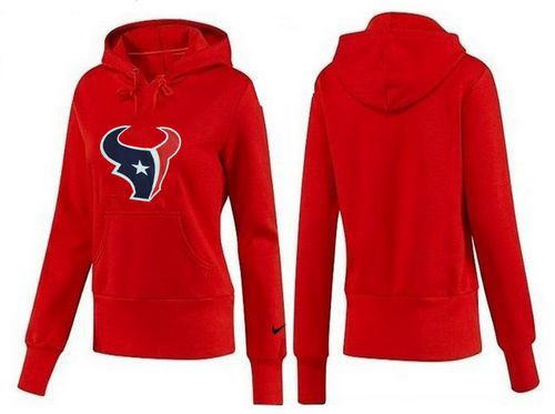 Women's Houston Texans Logo Pullover Hoodie Red
