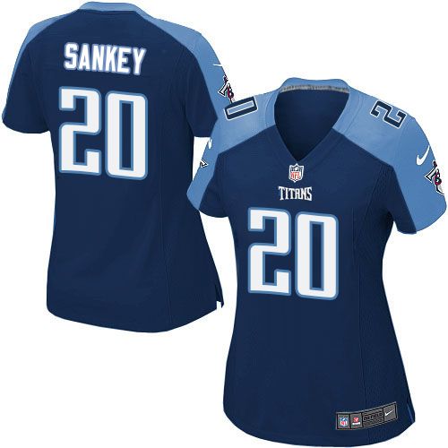  Titans #20 Bishop Sankey Navy Blue Alternate Women's Stitched NFL Elite Jersey