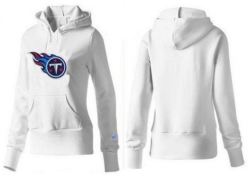 Women's Tennessee Titans Logo Pullover Hoodie White