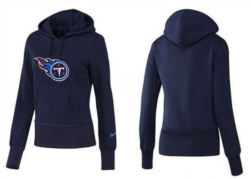 Women's Tennessee Titans Logo Pullover Hoodie Navy Blue