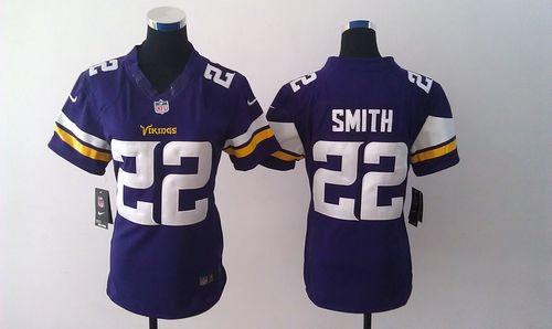  Vikings #22 Harrison Smith Purple Team Color Women's Stitched NFL Limited Jersey