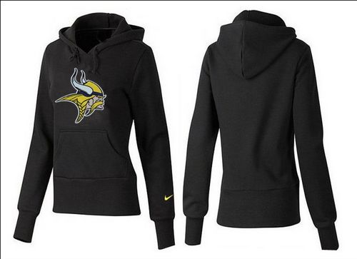 Women's Minnesota Vikings Logo Pullover Hoodie Black