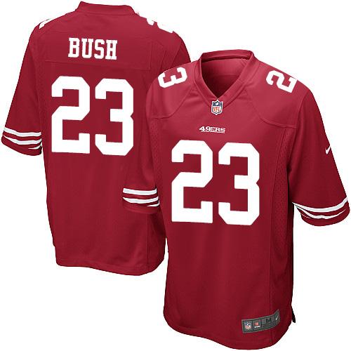  49ers #23 Reggie Bush Red Team Color Youth Stitched NFL Elite Jersey