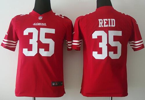  49ers #35 Eric Reid Red Team Color Youth Stitched NFL Elite Jersey
