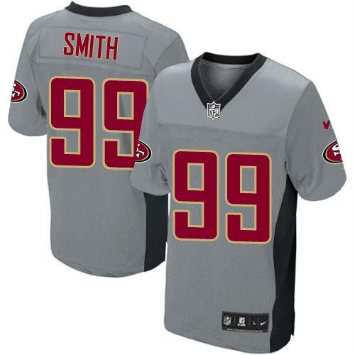  49ers #99 Aldon Smith Grey Shadow Youth Stitched NFL Elite Jersey