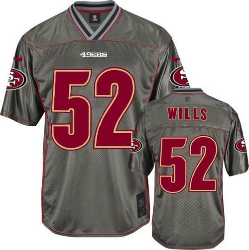  49ers #52 Patrick Willis Grey Youth Stitched NFL Elite Vapor Jersey