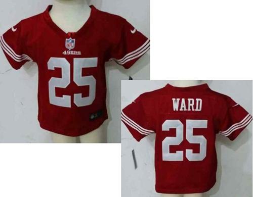 Toddler  49ers #25 Jimmie Ward Red Team Color Stitched NFL Elite Jersey