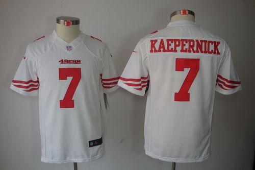  49ers #7 Colin Kaepernick White Youth Stitched NFL Limited Jersey