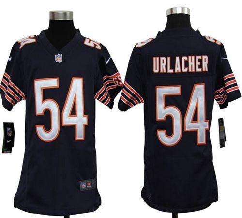 Bears #54 Brian Urlacher Navy Blue Team Color Youth Stitched NFL Elite Jersey
