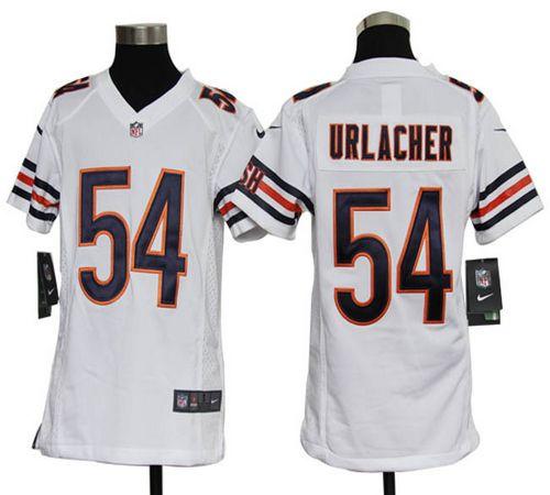  Bears #54 Brian Urlacher White Youth Stitched NFL Elite Jersey