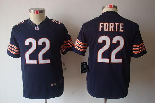  Bears #22 Matt Forte Navy Blue Team Color Youth Stitched NFL Limited Jersey