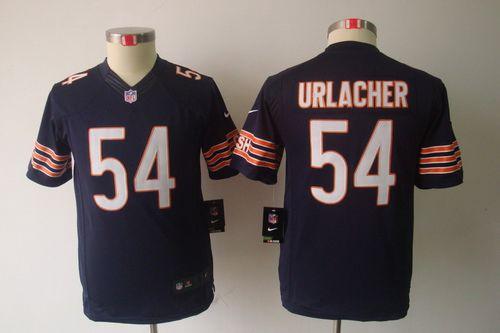  Bears #54 Brian Urlacher Navy Blue Team Color Youth Stitched NFL Limited Jersey