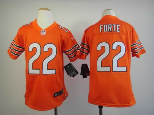  Bears #22 Matt Forte Orange Alternate Youth Stitched NFL Elite Jersey